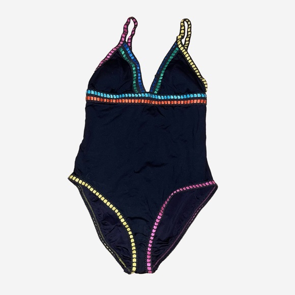 La Blanca Swim La Blanca One Piece Swimsuit Black Multicolored V Neck Poshmark
